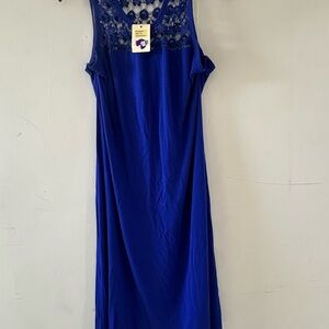 Studio West Blue Lace Midi Dress